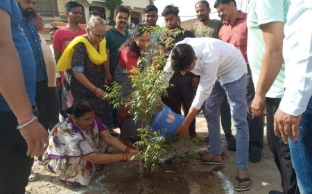 शाहजहांपुर: महापौर व पार्षद ने पौधरोपण किया।