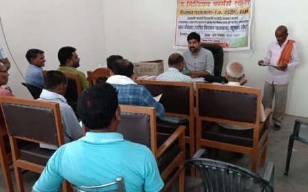 हरदोई न्यूज़: कृषक गोष्ठी मे कृषकों को दी गयी जानकारी।