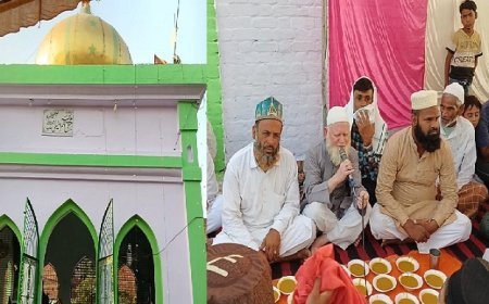 सम्भल न्यूज़: शाह अली मुत्तकी मियां के उर्स का शुभारम्भ पेश हुई मौलाये कायनात की नज़्र।