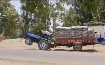 शाहजहांपुर न्यूज़: क्षमता से तीन गुना वजन लादकर दौड़ रहे वाहन,आर टी ओ विभाग खामोश। 