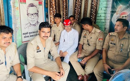 आन्दोलन से पूर्व ही छात्र सभा जिलाध्यक्ष को पुलिस ने किया नजरबंद।