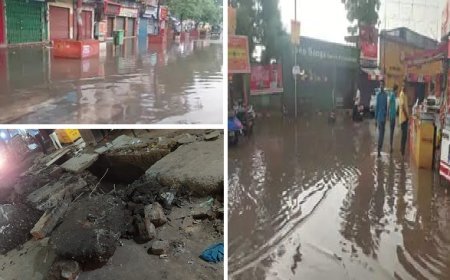 वाराणसी न्यूज़: पहली बारिश में ही सिल्ट के साथ नालो में बह गया दो करोड़ का टेंडर।