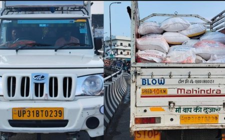 लखीमपुर-खीरी। खीरी में गरीबों का राशन हड़प रहे हैं मुनाफाखोर, कट्टे बदलकर पिक-अप से जा रहा पीडीएस का खाद्यान्न। 