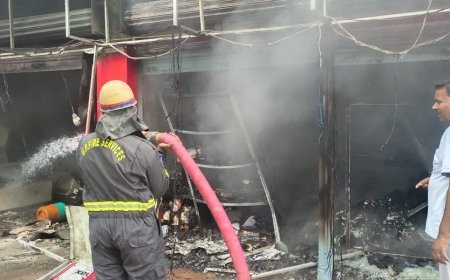 हरदोई न्यूज़: प्रफुल्ल ज्वेलर्स एवं गारमेंट्स की दुकान में लगी आग से हुआ लाखों का नुकसान। 