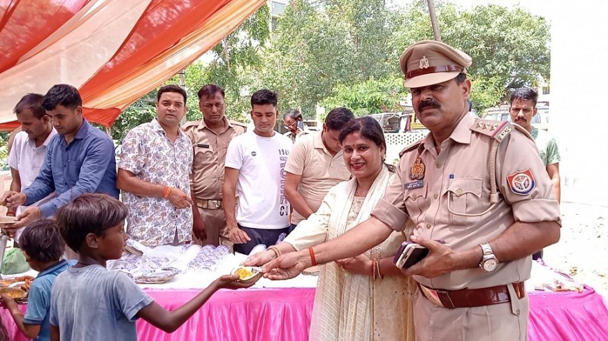 ज्येष्ठ मास के चौथे बड़े मंगल पर पाली थाने पर हुआ विशाल भंडारे का आयोजन।