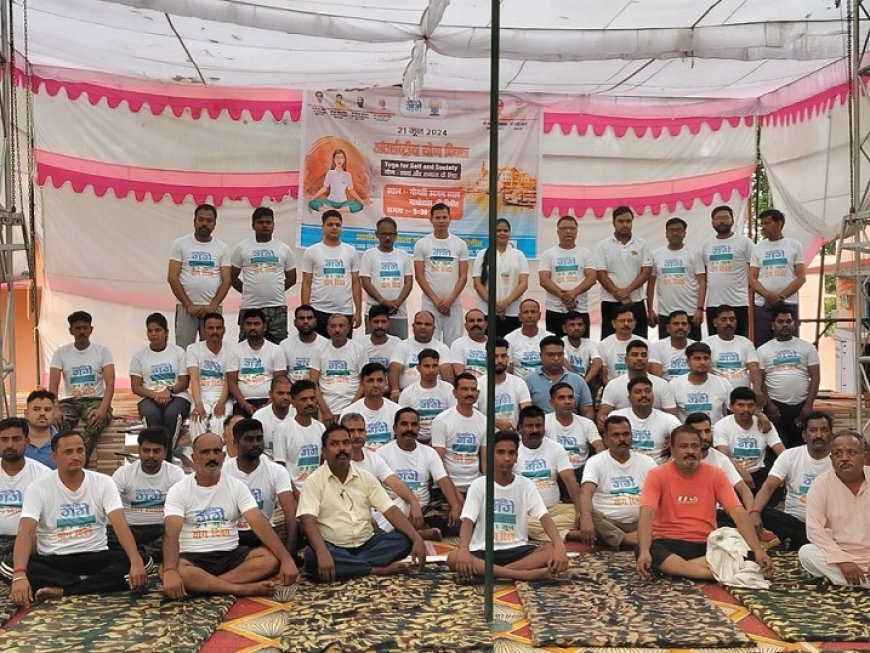 गोमती के उद्गम पर मनाया गया दशवां अंतर्राष्ट्रीय योग दिवस।