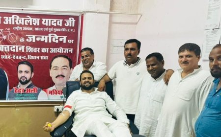 देवबंद न्यूज़: रक्तदान व पौधरोपण कर मनाया अखिलेश का जन्मदिन।