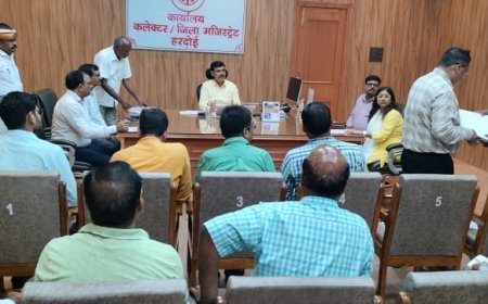 हरदोई न्यूज़: जिलाधिकारी ने की जल भराव को लेकर बैठक। 