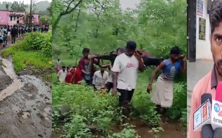 मध्यप्रदेश न्यूज़: पांच बीजेपी के विधायक और एक बीजेपी सांसद केंद्रीय राज्य मंत्री के होने के बाद भी  झूठे विकास को आईना दिखाती तस्वीर। 