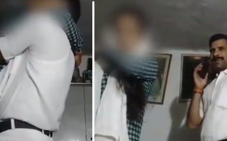 जौनपुर न्यूज़: शिक्षा के मंदिर में अश्लीलता करते प्रिंसिपल का वीडियो हुआ वायरल, देखें विडियो।  