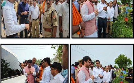 हरदोई न्यूज़: मंत्री नितिन अग्रवाल द्वारा बाढ़ग्रस्त क्षेत्र का दौरा, राशन,बिजली बंधा आदि की व्यवस्था दुरुस्त करने के निर्देश।