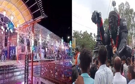 मध्यप्रदेश न्यूज़: दुल्हन की तरह सजा ताप्ती सरोवर, ताप्ती जन्म उत्सव पर निकाली गई भव्य शोभा यात्रा।