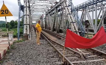 मध्यप्रदेश न्यूज़: बड़ा हादसा टला- हिमसागर एक्सप्रेस के ड्राइवर को झटका लगा तो समझ मे आया रेलवे ट्रेक धंस गया। 