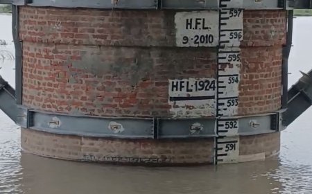 सम्भल न्यूज़: सम्भल में राजघाट में गंगा खतरे के निशान पर पहुंची।