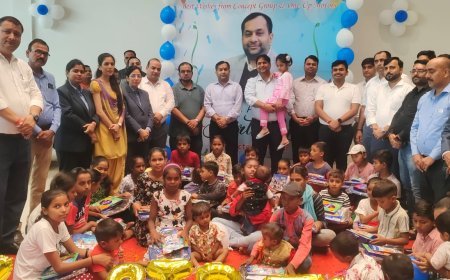 हरदोई न्यूज़: कान्सेप्ट ग्रुप के सी.ई.ओ. के जन्मदिन पर बच्चों के खिले चेहरे। 