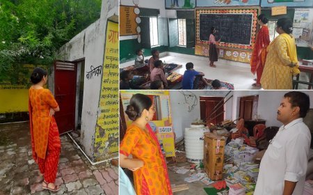 हरदोई न्यूज़: विद्यालय में कई खामियाँ पाकर भड़कीं सीडीओ, प्रभारी प्रधानाध्यापक को कारण बताओ नोटिस देने का BSA को दिया निर्देश।