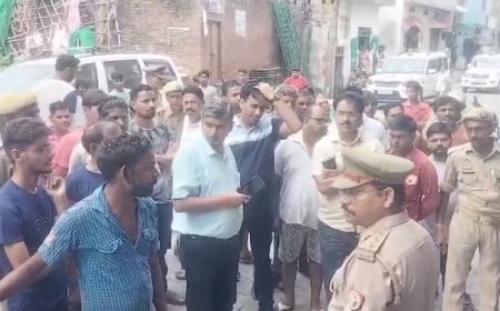 सम्भल न्यूज़: टीम ने प्रतिबंधित सिंगल यूज प्लास्टिक के गोदामों पर की छापेमारी। 