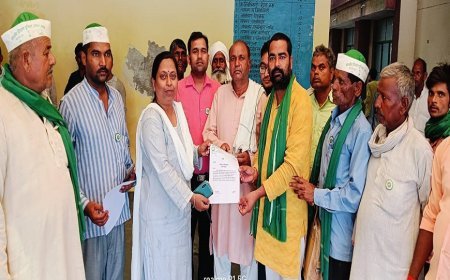 हरदोई: भारतीय किसान यूनियन अवध राजू गुप्ता संगठन के जिलाध्यक्ष नें सौपा ज्ञापन