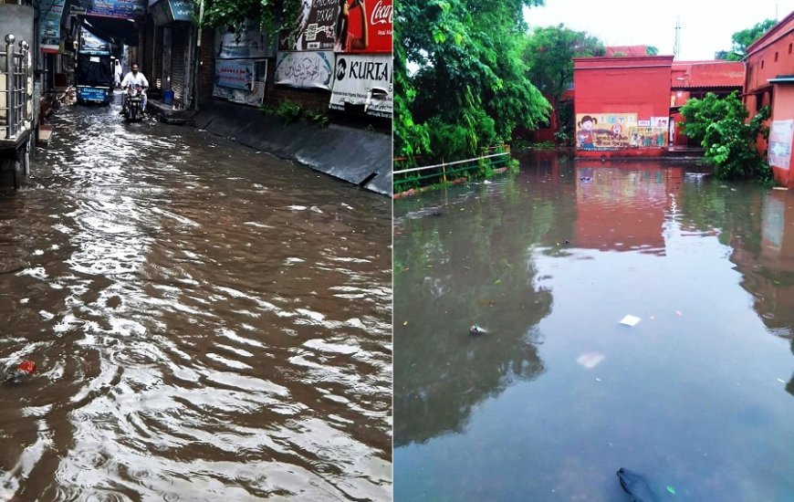 देवबंद न्यूज़: मूसलाधार बारिश से शहर से लेकर देहात लबालब, दुकानों और घरों में पानी घुसने से लोग परेशान, विद्युत आपूर्ति भी चरमराई। 