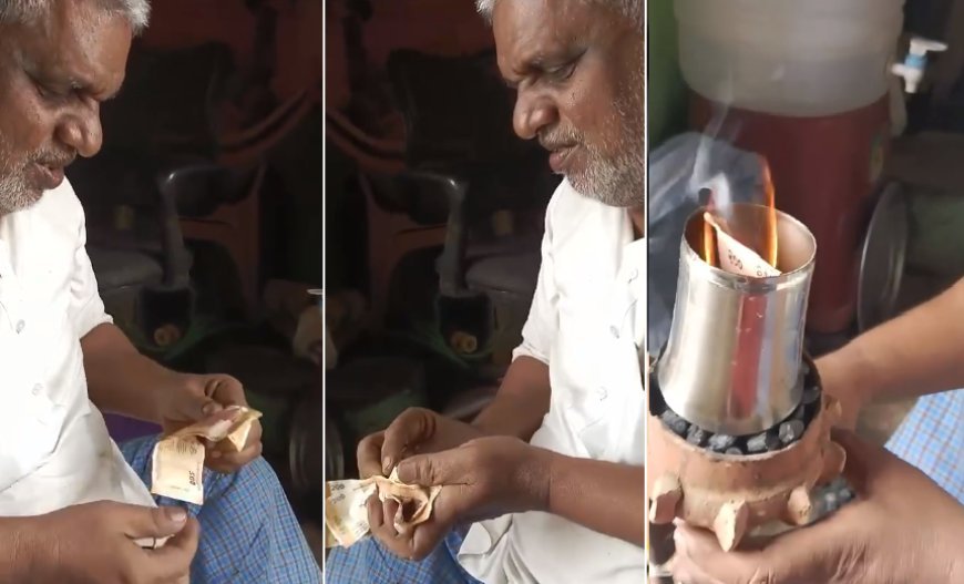 सम्भल न्यूज़: रईसजादे ने नोटो से जलाई चिलम, देखें वायरल विडियो। 