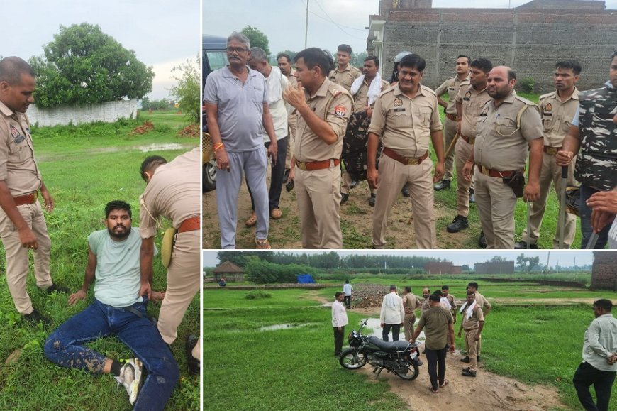 बिजनौर न्यूज़: जमीन के विवाद को लेकर आपस में दो गुट भिड़े। 