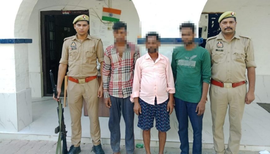 हरदोई: जुआं खेलते हुए 3 अभियुक्त गिरफ्तार