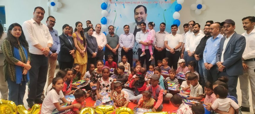 हरदोई न्यूज़: कान्सेप्ट ग्रुप के सी.ई.ओ. के जन्मदिन पर बच्चों के खिले चेहरे। 