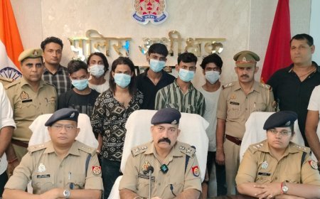 हापुड़ न्यूज़: सुनार से लूट का खुलासा छह आरोपी गिरफ्तार। 