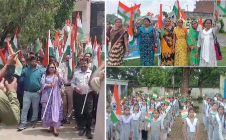 हरदोई न्यूज़: उपजिलाधिकारी व अधिशाषी अधिकारी के नेतृत्व में निकली तिरंगा रैली। 