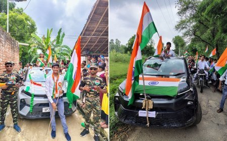 हरदोई न्यूज़: स्वतन्त्रता दिवस के अवसर पर निकाली गई तिरंगा रैली। 