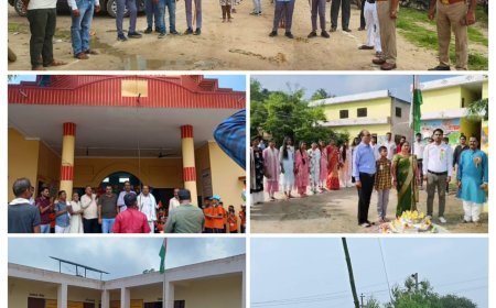 हरदोई न्यूज़: जश्न  ए  आजादी , तिरंगा  रंग  में  सराबोर हुई बघौली। 