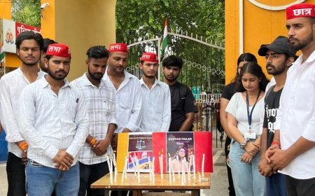 कानपुर न्यूज़: अश्रुपूर्ण श्रद्धांजलि सभा- बेटी बचाओ बेटी पढ़ाओ, बेटी पढ़ी तो बेटी बची नहीं। 