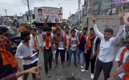 हरदोई न्यूज़: आभाविप ने ममता बनर्जी का फूंका पुतला। 