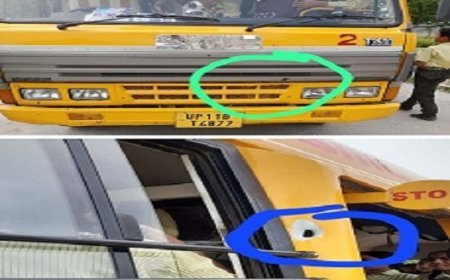 देवबंद: स्कूल बस पर बदमाशों ने की फायरिंग, बस में सवार थे 20 बच्चे