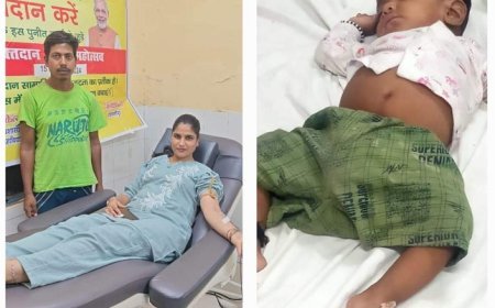 शाहजहांपुर आईएनए न्यूज़: फेसबुक से मिली सूचना पर बच्चे को ब्लड देने पहुंची नेहा यादव। 
