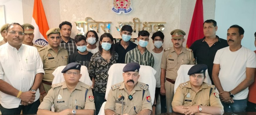 हापुड़ न्यूज़: सुनार से लूट का खुलासा छह आरोपी गिरफ्तार। 