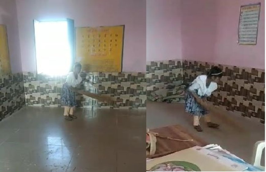 देवबंद: परिषदीय स्कूल में झाड़ू लगाते दिखे बच्चे, वीडियो वायरल, बीएसए ने मांगा स्पष्टीकरण