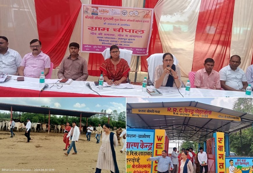 हरदोई आईएनए न्यूज़: मुख्य विकास अधिकारी ने ग्रामीण चौपाल में प्रतिभाग कर जन सामान्य की समस्याओं का किया निस्तारण। 