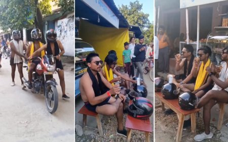 बलिया आईएनए न्यूज़: रोड पर अर्धनग्न होकर रील बनाना शोहदों पर पड़ा भारी, तीन मनचलों को गिरफ्तार कर किया चलान। 