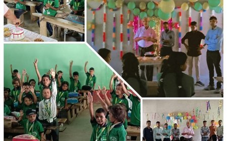 हरदोई आईएनए न्यूज़: केक काटकर गुरुओं को माल्या अर्पण कर व मिष्ठान खिलाकर बच्चों ने मनाया शिक्षक दिवस। 