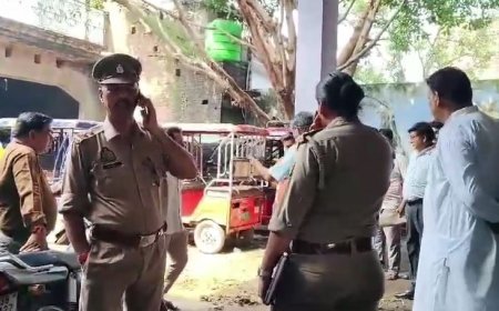 Sambhal: राजस्व विभाग की टीम ने अवैध ई-रिक्शा चार्जिंग स्टेशन पकड़ा