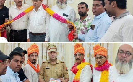 Deoband News:ग्रामीण पत्रकार एसोसिएश के नवनियुक्त मंडल अध्यक्ष राज कुमार शर्मा का देवबंद में हुआ भव्य स्वागत। 