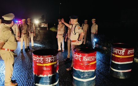 Hardoi: हरदोई–शाहजहांपुर बॉर्डर पर एसपी ने सुरक्षा-व्यवस्थाएं परखीं