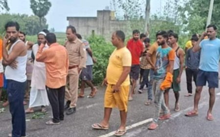 Hardoi News: बाइक सवार मजदूर को अज्ञात वाहन ने जोरदार टक्कर मारी, मजदूर की मौत। 