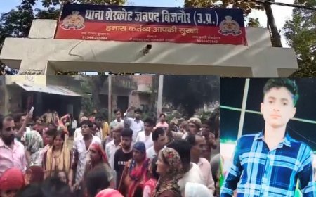 Bijnor News: कार की आमने सामने की टक्कर में बाइक सवार युवक की मौत।