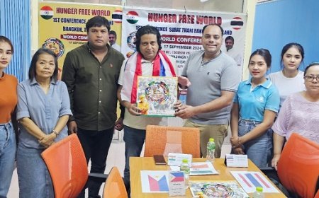 Lucknow News: फ़ूडमैन विशाल सिंह को हंगर फ्री वर्ल्ड मिशन हेतु बैंककॉक में बुलाकर सम्मानित किया गया।  