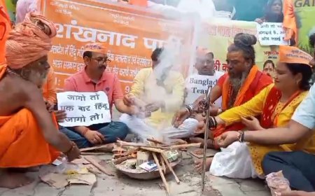 Kanpur News: भारत बंगलादेश के मध्य कानपुर के ग्रीन पार्क स्टेडियम में 27 सितंबर को होने वाले मैच के विरोध में उतरी हिन्दू महासभा। 