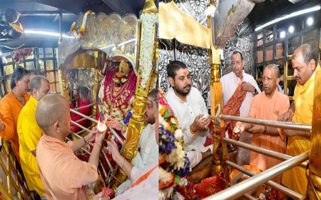 मां विंध्यवासिनी के दर पर सीएम योगी ने झुकाया शीश- मुख्यमंत्री ने विंध्य कॉरिडोर के कार्यों का भी लिया जायजा। 