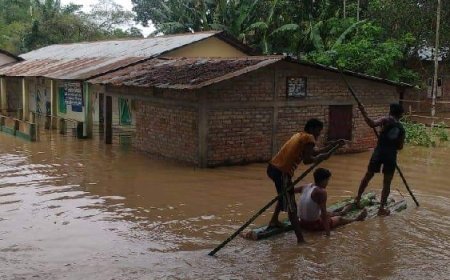 Hardoi News: बाढ़ के बाद संक्रामक रोगों का खतरा बढ़ा, संक्रमण से बचाव की दी जा रही दवाएं। 