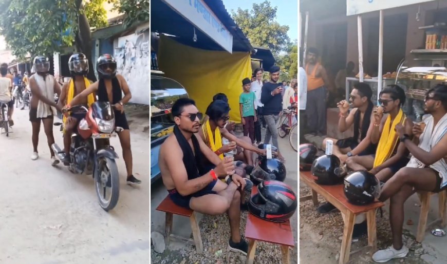 बलिया आईएनए न्यूज़: रोड पर अर्धनग्न होकर रील बनाना शोहदों पर पड़ा भारी, तीन मनचलों को गिरफ्तार कर किया चलान। 